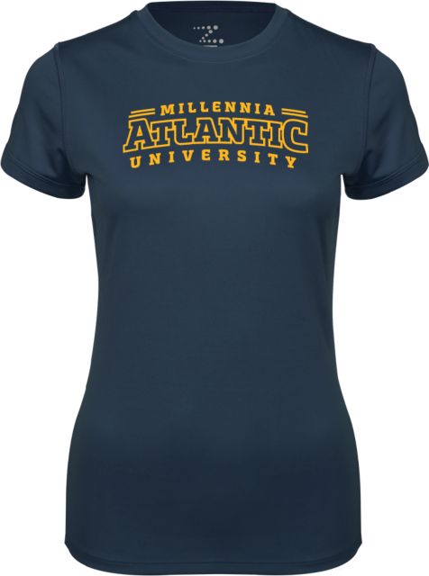 Millennia Atlantic Ladies Syntrel Performance Tee Arched Wordmark - ONLINE ONLY