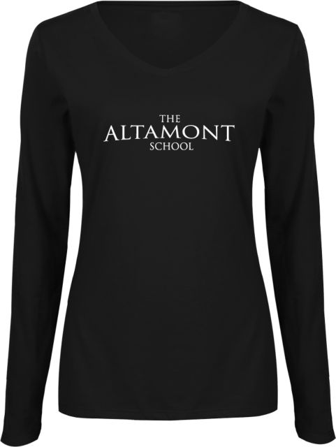Altamont School Ladies Long Sleeve V Neck Tee Primary - ONLINE ONLY