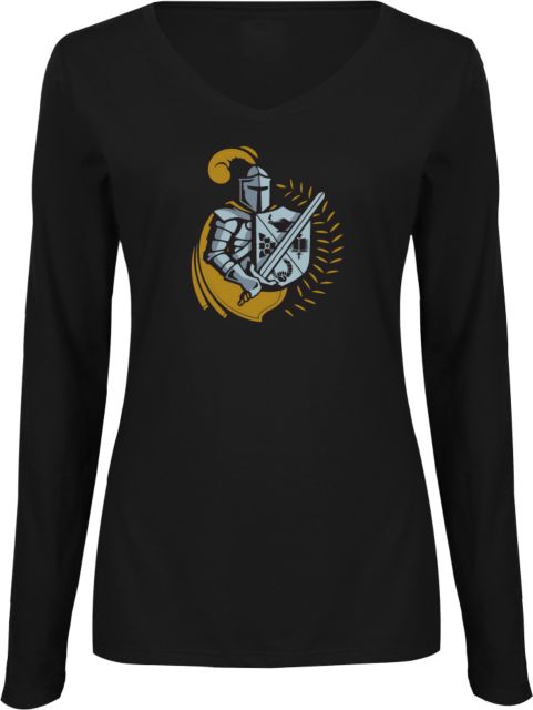 Altamont School Ladies Long Sleeve V Neck Tee Knight - ONLINE ONLY