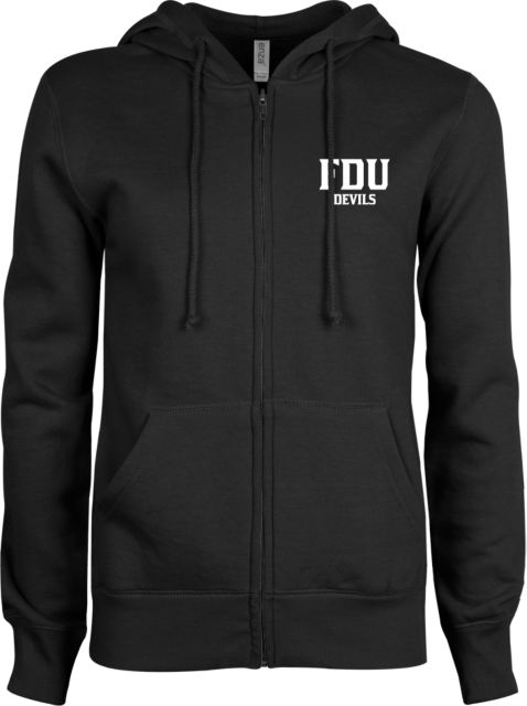 FDU Devils ENZA Ladies Fleece Full Zip Hoodie FDU Devils Stacked - ONLINE ONLY