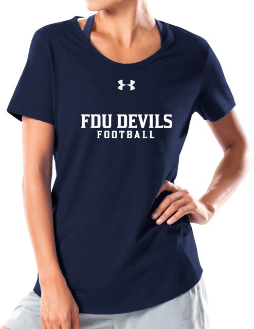 FDU Devils Ladies Under Armour Charged Cotton Tee FDU Devils Football - ONLINE ONLY