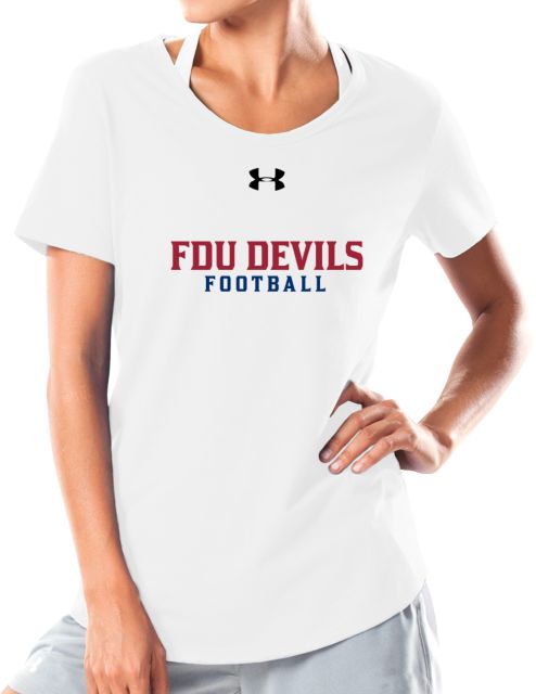 FDU Devils Ladies Under Armour Charged Cotton Tee FDU Devils Football - ONLINE ONLY