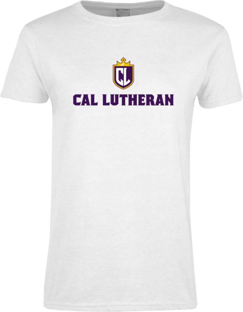 Cal Lutheran Womens Short Sleeve Tee Shield and Crown Cal Lutheran Stacked - ONLINE ONLY