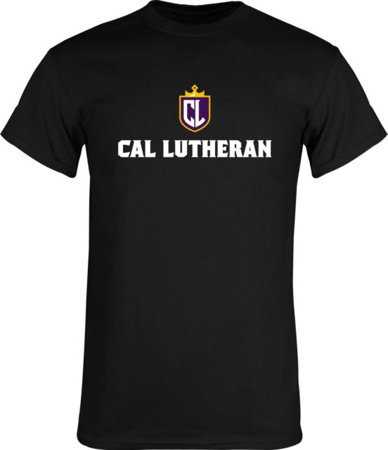 Cal Lutheran T Shirt Shield and Crown Cal Lutheran Stacked - ONLINE ONLY
