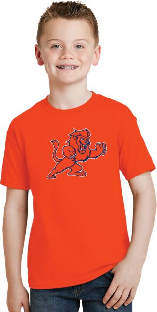 Nassau CC Youth Orange T Shirt Lion Mascot - ONLINE ONLY