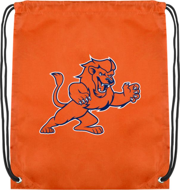 Nassau CC Orange Drawstring Backpack Lion Mascot - ONLINE ONLY