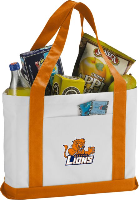 Nassau CC Contender White/Orange Canvas Tote Primary Mark - ONLINE ONLY