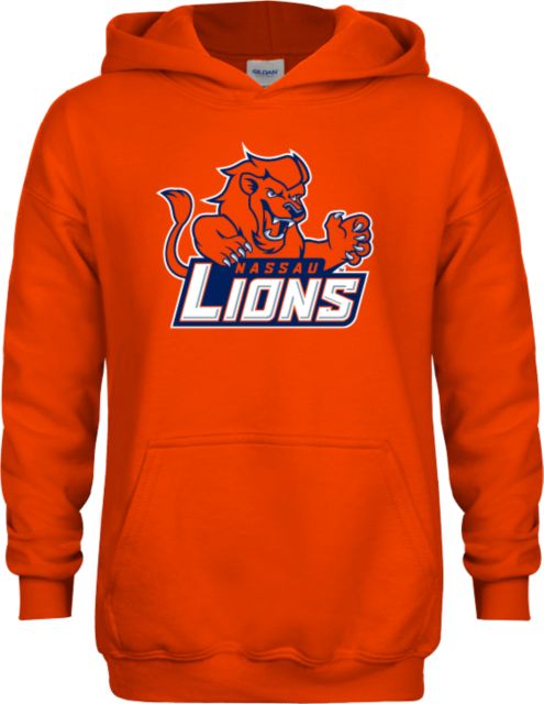 Nassau CC Youth Orange Fleece Hoodie Primary Mark - ONLINE ONLY
