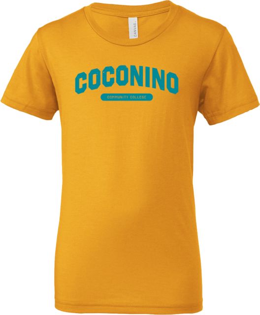 Conconino Bella + Canvas Youth Jersey T Shirt Coconino Community College - Arched Wordmark - ONLINE ONLY
