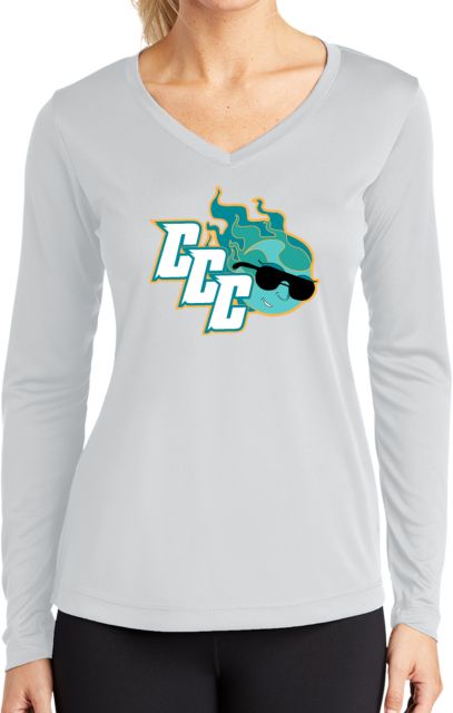 Conconino Womens Performance Long Sleeve V Neck Shirt CCC - Mascot - ONLINE ONLY