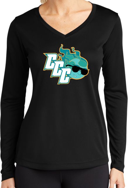 Conconino Womens Performance Long Sleeve V Neck Shirt CCC - Mascot - ONLINE ONLY
