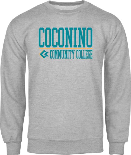Conconino Fleece Crew Coconino Community College - Stacked with Emblem - ONLINE ONLY