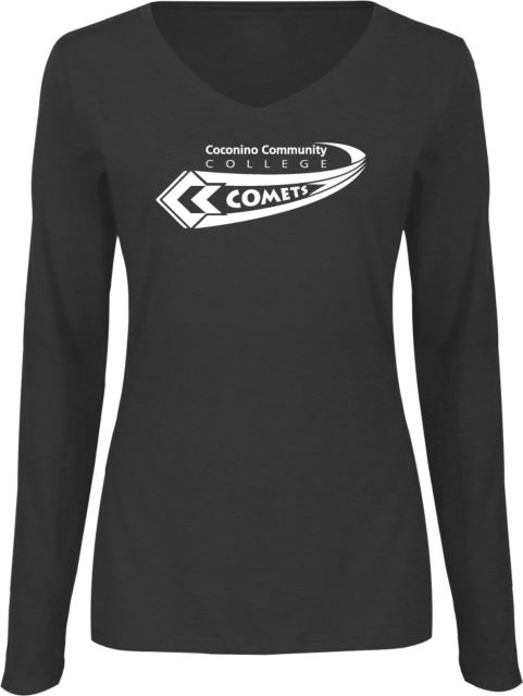 Conconino Womens Long Sleeve V Neck Tee  Coconino Community College - Comets - ONLINE ONLY