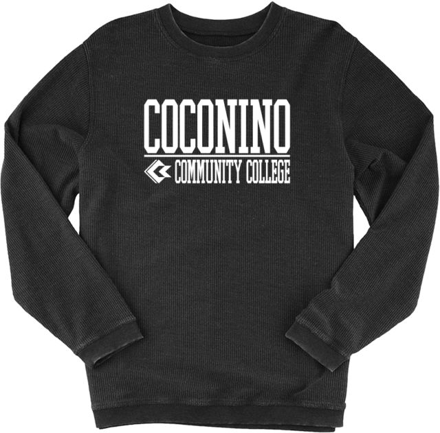 Conconino Boxercraft Womens Corded Crew Coconino Community College - Stacked with Emblem - ONLINE ONLY