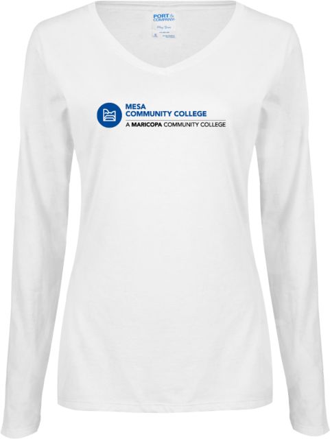 Mesa Ladies Long Sleeve V Neck Tee Primary Mark - ONLINE ONLY