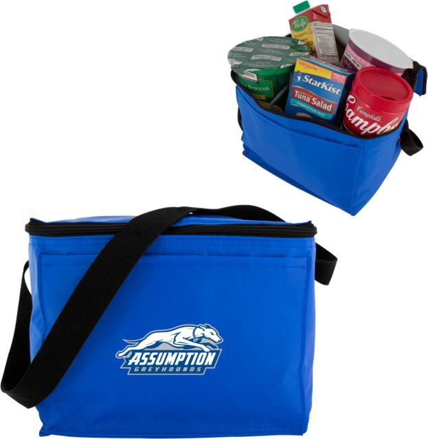 Assumption Six Pack Cooler Assumption University Greyhound Logo - ONLINE ONLY