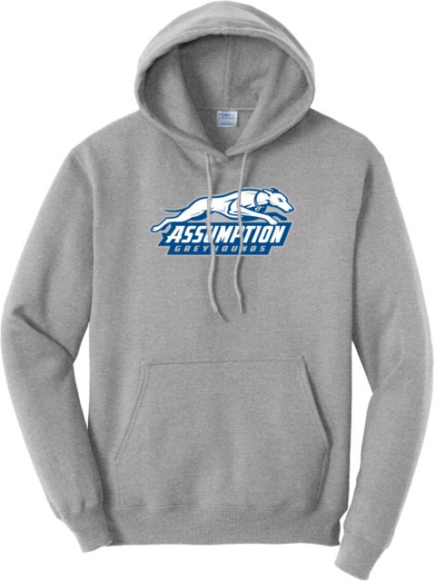 Assumption Tall Fleece Hoodie Assumption University Greyhound Logo - ONLINE ONLY