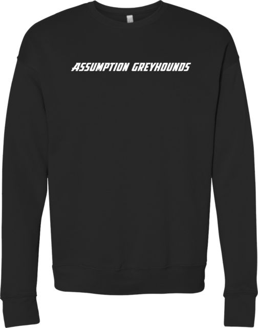 Assumption Bella + Canvas Fleece Crew Assumption University Greyhounds Flat Wordmark - ONLINE ONLY