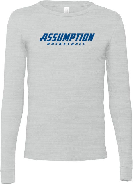 Assumption Bella + Canvas Jersey Cotton Long Sleeve T Shirt Assumption University Basketball - ONLINE ONLY