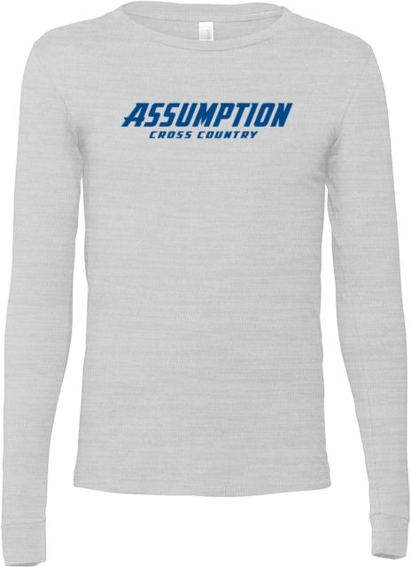 Assumption Bella + Canvas Jersey Cotton Long Sleeve T Shirt Assumption University Cross Country - ONLINE ONLY