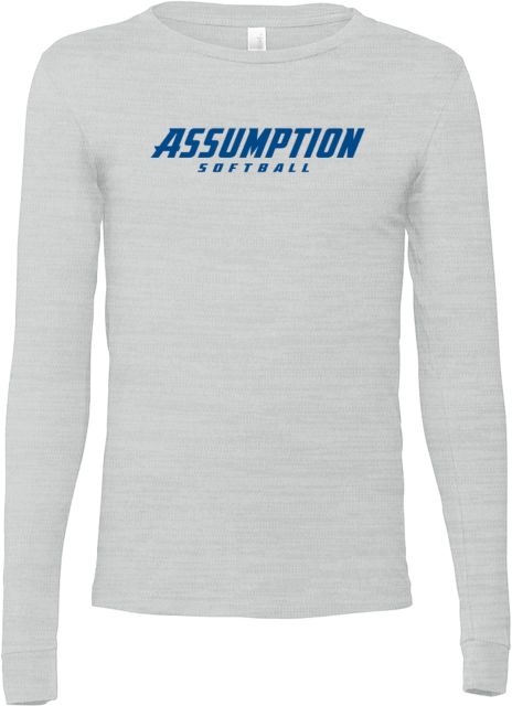 Assumption Bella + Canvas Jersey Cotton Long Sleeve T Shirt Assumption University Softball - ONLINE ONLY