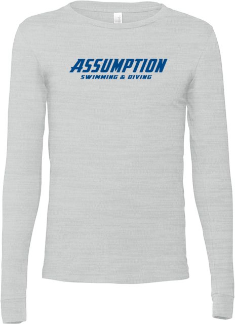 Assumption Bella + Canvas Jersey Cotton Long Sleeve T Shirt Assumption University Swim and Dive - ONLINE ONLY