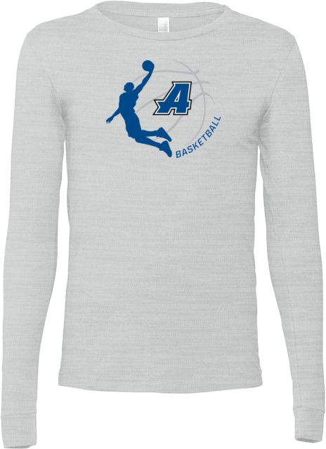Assumption Bella + Canvas Jersey Cotton Long Sleeve T Shirt Assumption University Basketball Graphic - ONLINE ONLY