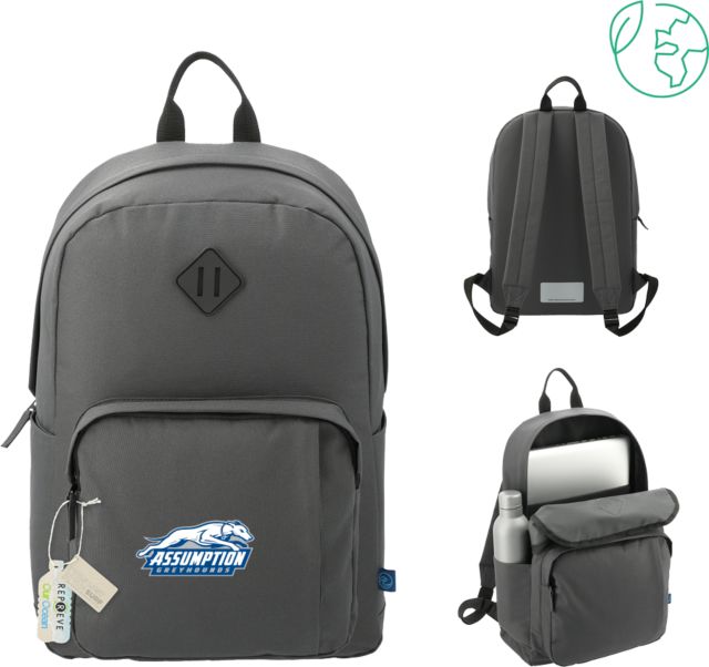 Assumption Repreve Ocean Everyday Computer Backpack Assumption University Greyhound Logo - ONLINE ONLY
