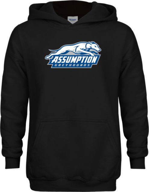 Assumption Youth Fleece Hoodie Assumption University Greyhound Logo - ONLINE ONLY