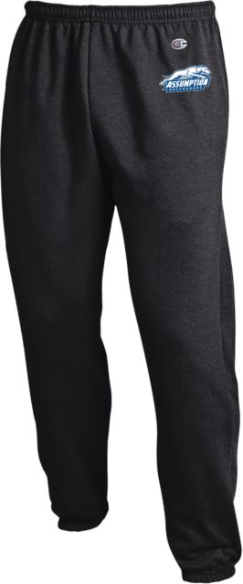Assumption Champion Banded Bottom Sweatpants Assumption University Greyhound Logo - ONLINE ONLY