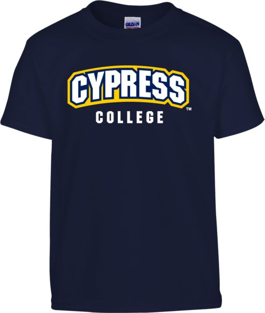 Cypress College Youth T Shirt Cypress - Chargers Wordmark Over College - ONLINE ONLY