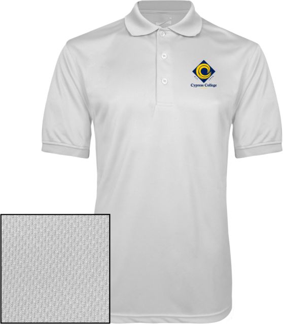 Cypress College Dry Mesh Polo Cypress College Logo Vertical - ONLINE ONLY
