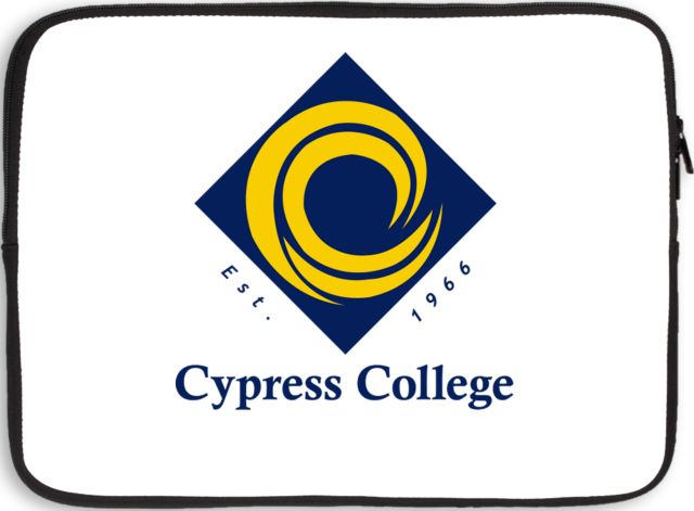Cypress College 15 inch Neoprene Laptop Sleeve Cypress College Logo No Text Vertical - ONLINE ONLY
