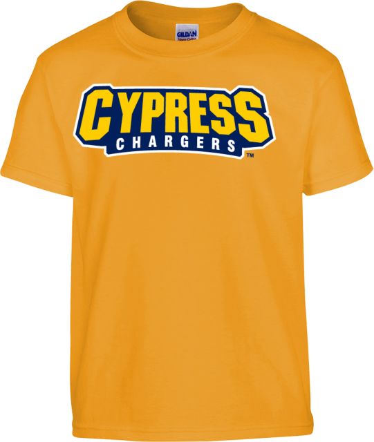 Cypress College Youth T Shirt Cypress Chargers Banner Wordmark - ONLINE ONLY