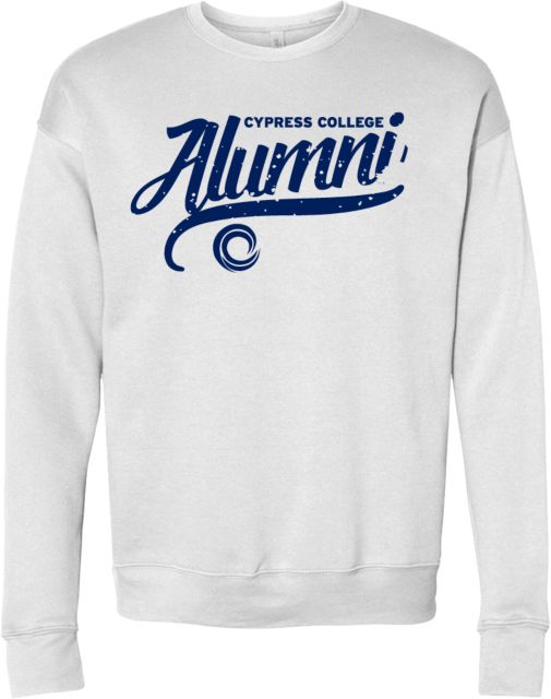 Cypress College Bella + Canvas Fleece Crew Cypress College - Alumni Script Distressed - ONLINE ONLY