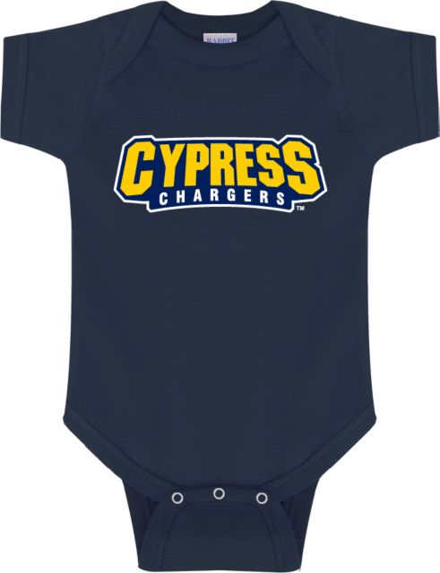 Cypress College Infant Bodysuit Cypress Chargers Banner Wordmark - ONLINE ONLY