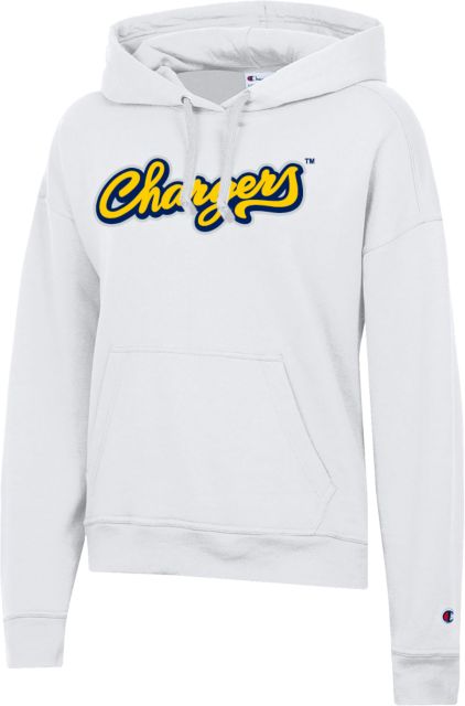 Cypress College Champion Womens Powerblend Pullover Hood Cypress - Chargers Script - ONLINE ONLY