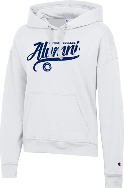 Cypress College Champion Womens Powerblend Pullover Hood Cypress College - Alumni Script Distressed - ONLINE ONLY
