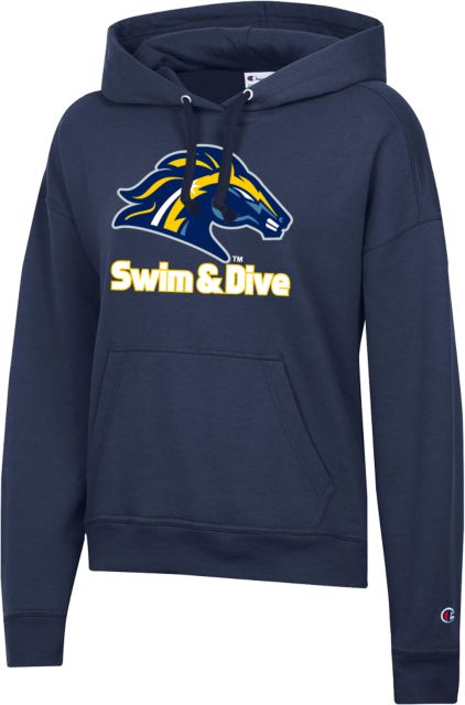 Cypress College Champion Womens Powerblend Pullover Hood Cypress - Swim and Dive - ONLINE ONLY