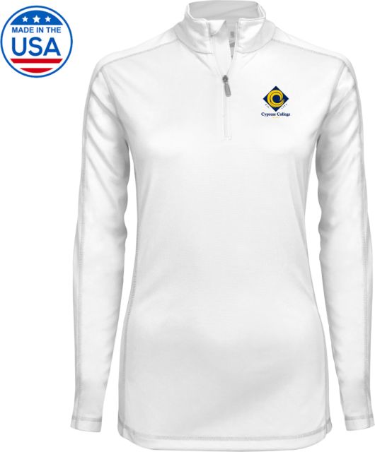 Cypress College Syntrel Womens Interlock 1/4 Zip Cypress College Logo Vertical - ONLINE ONLY