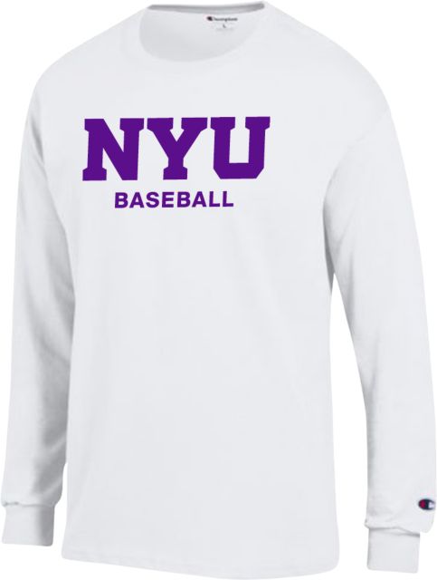 NYU Champion Long Sleeve T Shirt NYU Baseball - ONLINE ONLY