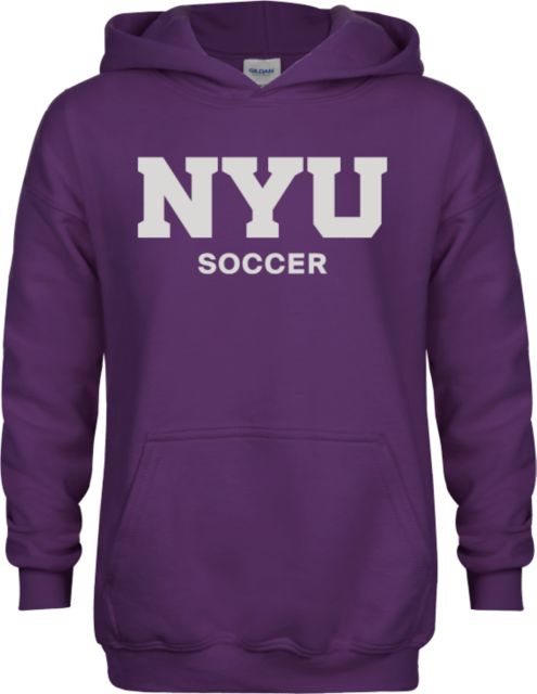 NYU Youth Fleece Hoodie NYU Soccer New York University Multicolor Purple Youth Small