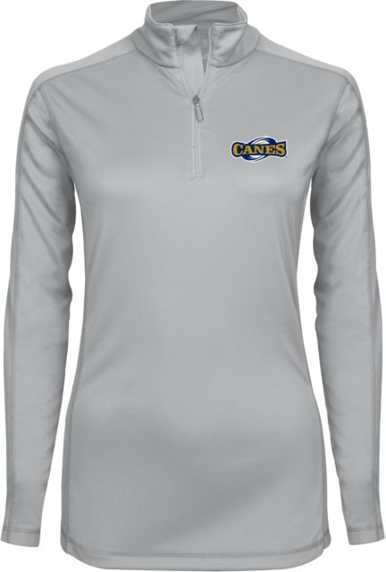 GSW State Womens Syntrel Interlock Platinum 1/4 Zip GWS Canes Wordmark - ONLINE ONLY