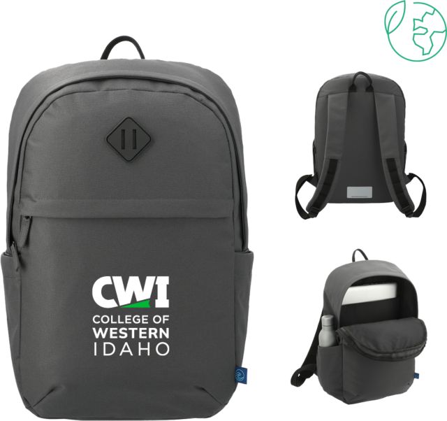 Western Idaho Repreve Ocean Commuter 15 inch Computer Backpack CWI College of Western Idaho Primary Mark - ONLINE ONLY