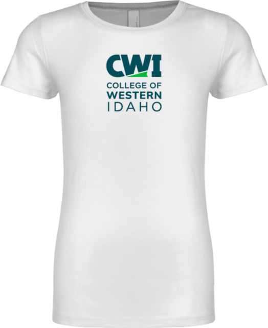 Western Idaho Next Level Girls Fashion Fit T Shirt CWI College of Western Idaho Primary Mark - ONLINE ONLY
