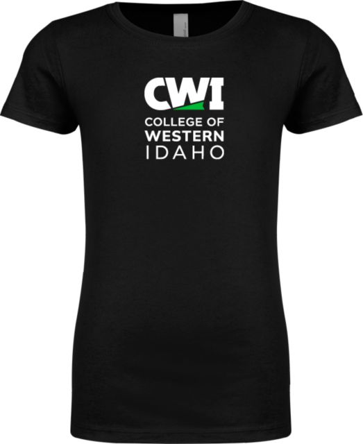 Western Idaho Next Level Girls Fashion Fit T Shirt CWI College of Western Idaho Primary Mark - ONLINE ONLY