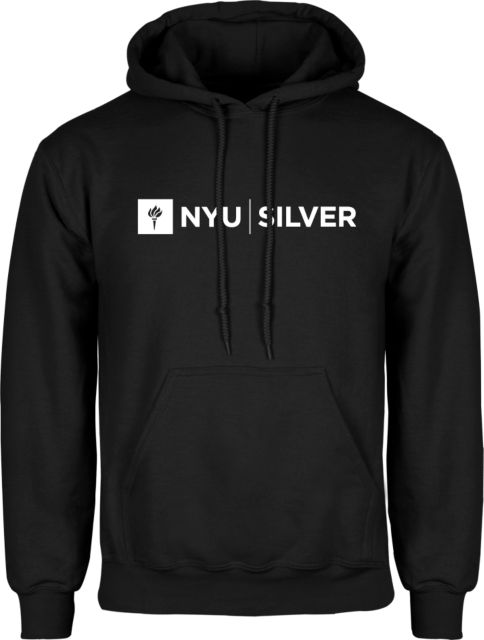 NYU Fleece Hoodie Silver ONLINE ONLY New York University