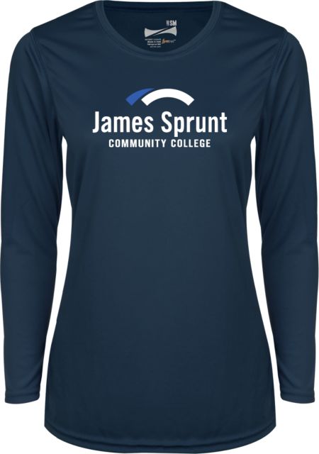 James Sprunt Womens Performance Long Sleeve Shirt Primary Wordmark - ONLINE ONLY