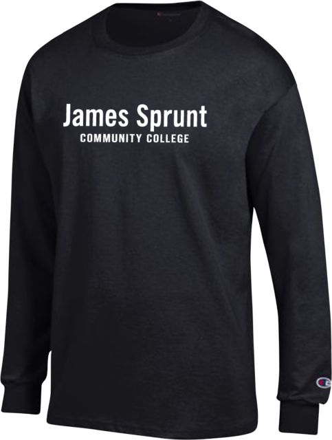 James Sprunt Champion Long Sleeve T Shirt Wordmark - ONLINE ONLY