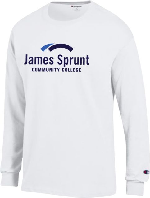 James Sprunt Champion Long Sleeve T Shirt Primary Wordmark - ONLINE ONLY